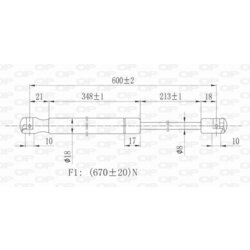 Pneumatická pružina, Batožinový/nákladný priestor OPEN PARTS GSR6106.00 - obr. 1