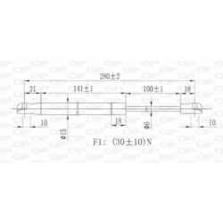 Pneumatická pružina, Batožinový/nákladný priestor OPEN PARTS GSR6204.00 - obr. 1