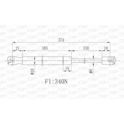 Plynová vzpera, kapota motora OPEN PARTS GSR6427.00