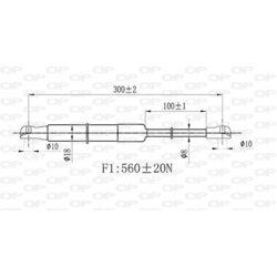 Pneumatická pružina, Batožinový/nákladný priestor OPEN PARTS GSR6455.00 - obr. 1