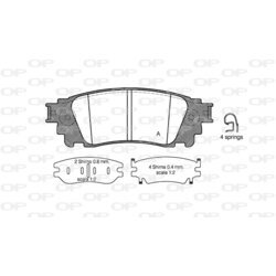 Sada brzdových platničiek kotúčovej brzdy OPEN PARTS BPA1636.00