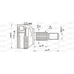 Sada kĺbov hnacieho hriadeľa OPEN PARTS CVJ5200.10