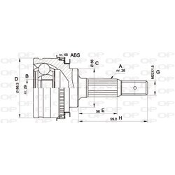 Sada kĺbov hnacieho hriadeľa OPEN PARTS CVJ5342.10