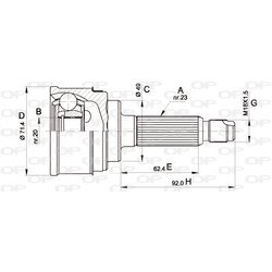 Sada kĺbov hnacieho hriadeľa OPEN PARTS CVJ5349.10