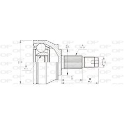 Sada kĺbov hnacieho hriadeľa OPEN PARTS CVJ5715.10