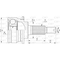 Sada kĺbov hnacieho hriadeľa OPEN PARTS CVJ5770.10