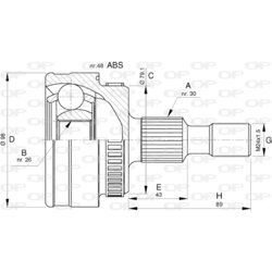 Sada kĺbov hnacieho hriadeľa OPEN PARTS CVJ5782.10