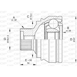 Sada kĺbov hnacieho hriadeľa OPEN PARTS CVJ5807.10