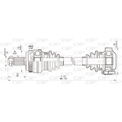 Hnací hriadeľ OPEN PARTS DRS6357.00