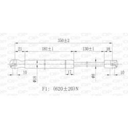 Pneumatická pružina, Batožinový/nákladný priestor OPEN PARTS GSR6078.00