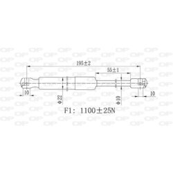 Plynová vzpera, kapota motora OPEN PARTS GSR6436.00