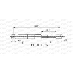 Pneumatická pružina, Batožinový/nákladný priestor OPEN PARTS GSR6498.00 - obr. 1