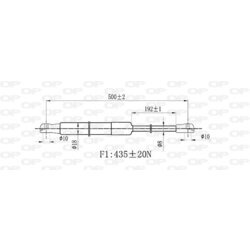 Pneumatická pružina, Batožinový/nákladný priestor OPEN PARTS GSR6517.00 - obr. 1