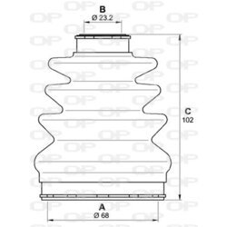 Manžeta hnacieho hriadeľa - opravná sada OPEN PARTS SJK7221.00 - obr. 1