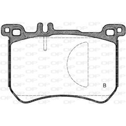 Sada brzdových platničiek kotúčovej brzdy OPEN PARTS BPA1533.00 - obr. 1