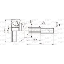 Sada kĺbov hnacieho hriadeľa OPEN PARTS CVJ5242.10