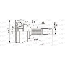 Sada kĺbov hnacieho hriadeľa OPEN PARTS CVJ5305.10