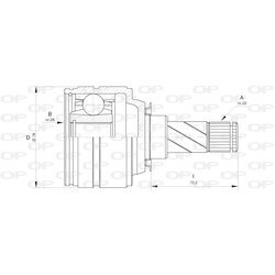 Sada kĺbov hnacieho hriadeľa OPEN PARTS CVJ5424.20