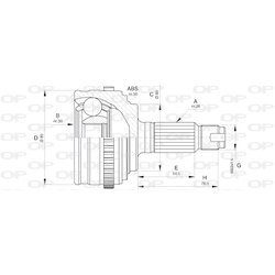 Sada kĺbov hnacieho hriadeľa OPEN PARTS CVJ5605.10