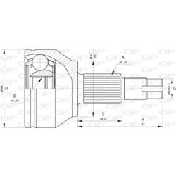 Sada kĺbov hnacieho hriadeľa OPEN PARTS CVJ5720.10