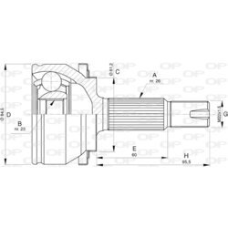 Sada kĺbov hnacieho hriadeľa OPEN PARTS CVJ5739.10