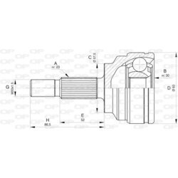 Sada kĺbov hnacieho hriadeľa OPEN PARTS CVJ5808.10