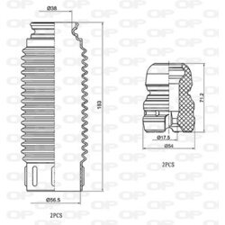 Ochranná sada tlmiča proti prachu OPEN PARTS DCK5034.04