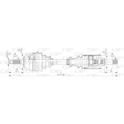 Hnací hriadeľ OPEN PARTS DRS6018.00