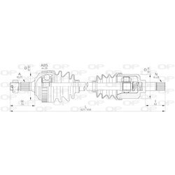 Hnací hriadeľ OPEN PARTS DRS6220.00