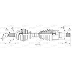 Hnací hriadeľ OPEN PARTS DRS6376.00