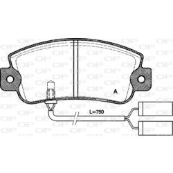 Sada brzdových platničiek kotúčovej brzdy OPEN PARTS BPA0025.22