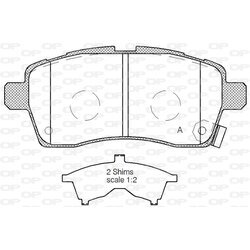 Sada brzdových platničiek kotúčovej brzdy OPEN PARTS BPA1833.02