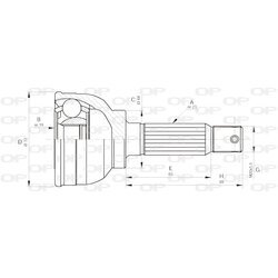 Sada kĺbov hnacieho hriadeľa OPEN PARTS CVJ5079.10