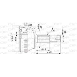 Sada kĺbov hnacieho hriadeľa OPEN PARTS CVJ5092.10