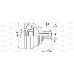 Sada kĺbov hnacieho hriadeľa OPEN PARTS CVJ5117.10