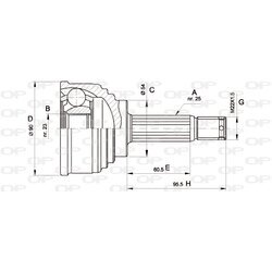 Sada kĺbov hnacieho hriadeľa OPEN PARTS CVJ5147.10