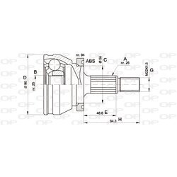 Sada kĺbov hnacieho hriadeľa OPEN PARTS CVJ5170.10