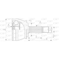 Sada kĺbov hnacieho hriadeľa OPEN PARTS CVJ5595.10