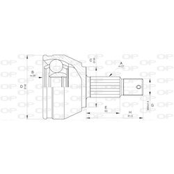 Sada kĺbov hnacieho hriadeľa OPEN PARTS CVJ5638.10