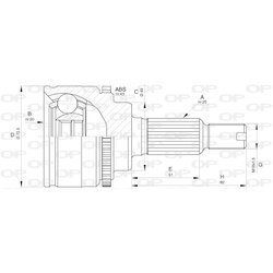 Sada kĺbov hnacieho hriadeľa OPEN PARTS CVJ5657.10