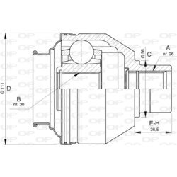 Sada kĺbov hnacieho hriadeľa OPEN PARTS CVJ5733.20