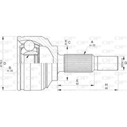 Sada kĺbov hnacieho hriadeľa OPEN PARTS CVJ5763.10