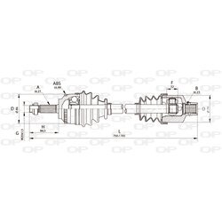 Hnací hriadeľ OPEN PARTS DRS6101.00