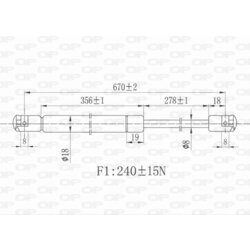 Plynová vzpera, kapota motora OPEN PARTS GSR6390.00