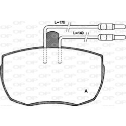 Sada brzdových platničiek kotúčovej brzdy OPEN PARTS BPA0056.04