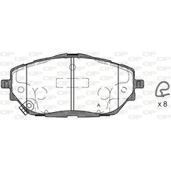 Sada brzdových platničiek kotúčovej brzdy OPEN PARTS BPA1786.02
