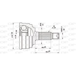 Sada kĺbov hnacieho hriadeľa OPEN PARTS CVJ5129.10