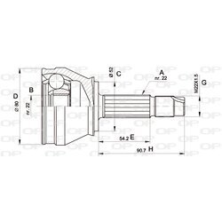 Sada kĺbov hnacieho hriadeľa OPEN PARTS CVJ5229.10