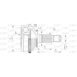 Sada kĺbov hnacieho hriadeľa OPEN PARTS CVJ5244.10