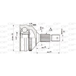 Sada kĺbov hnacieho hriadeľa OPEN PARTS CVJ5258.10